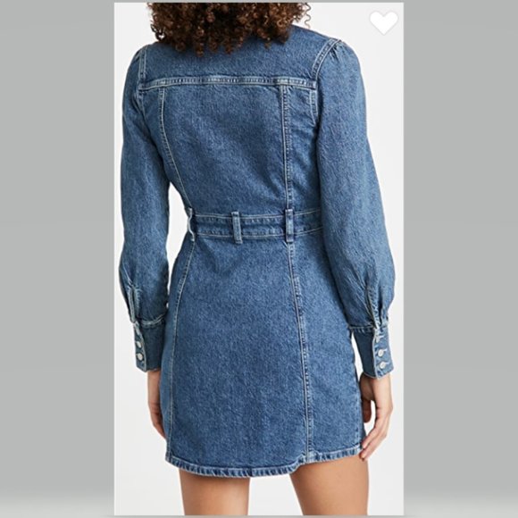 Boyish Emmett Puff Shoulder Denim Dress in “Mirror” Size XL - Picture 7 of 14